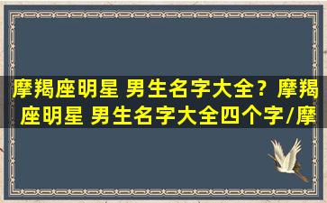 摩羯座明星 男生名字大全？摩羯座明星 男生名字大全四个字/摩羯座明星 男生名字大全？摩羯座明星 男生名字大全四个字-我的网站